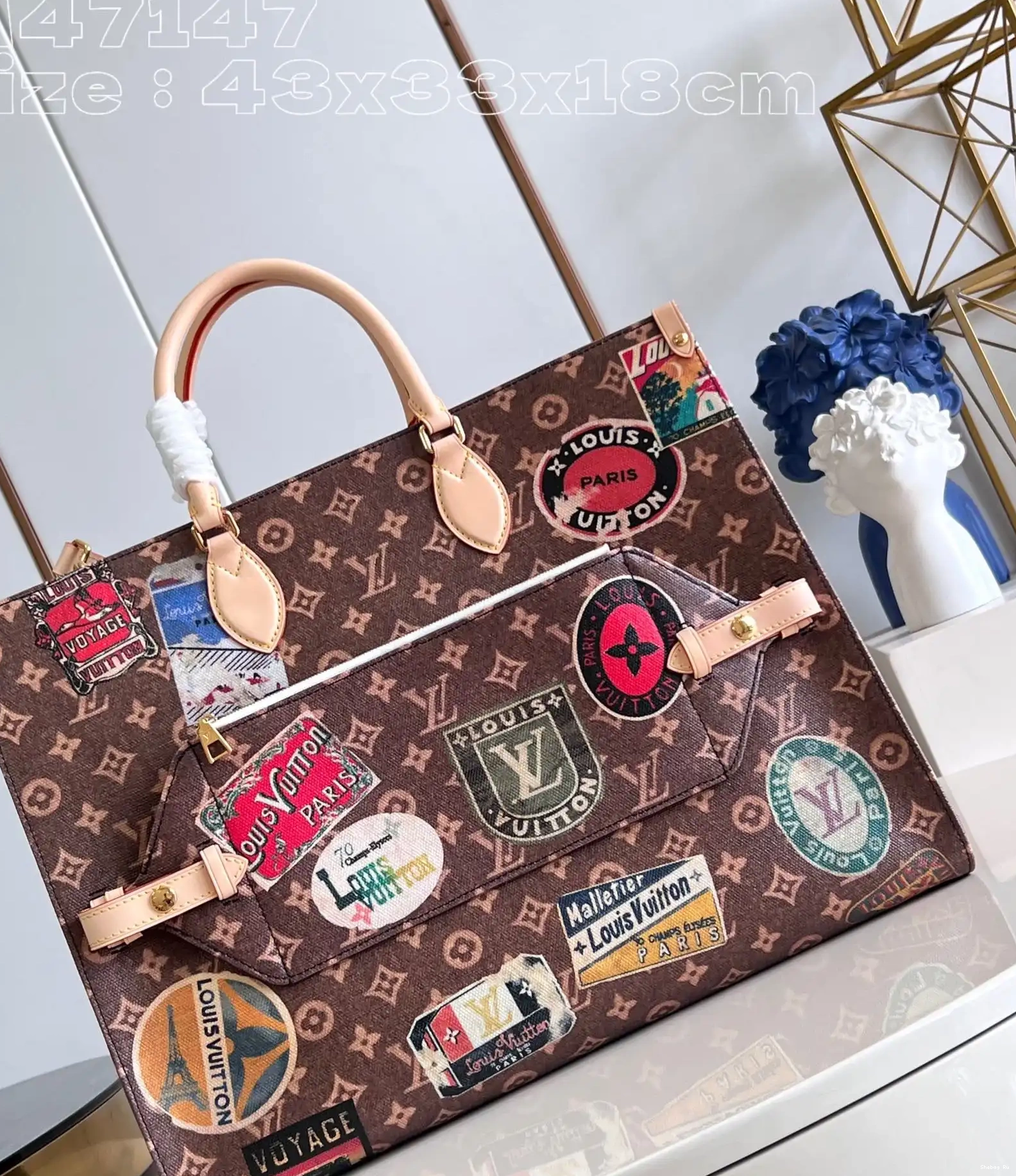 Voyage BAG-43*33*18.5cm VUITTON TOTE ONTHEGO LOUIS 0514